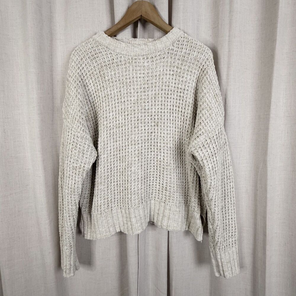 summer beach waffle knit boho cozy oversized sweater l/xl beach riot resort wear - Picture 11 of 11